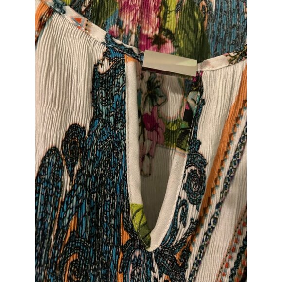 Spense Woman 3X Boho Floral Paisley Blouse Top Bell Sleeve Stretch Tunic Plus Si - Picture 14 of 16